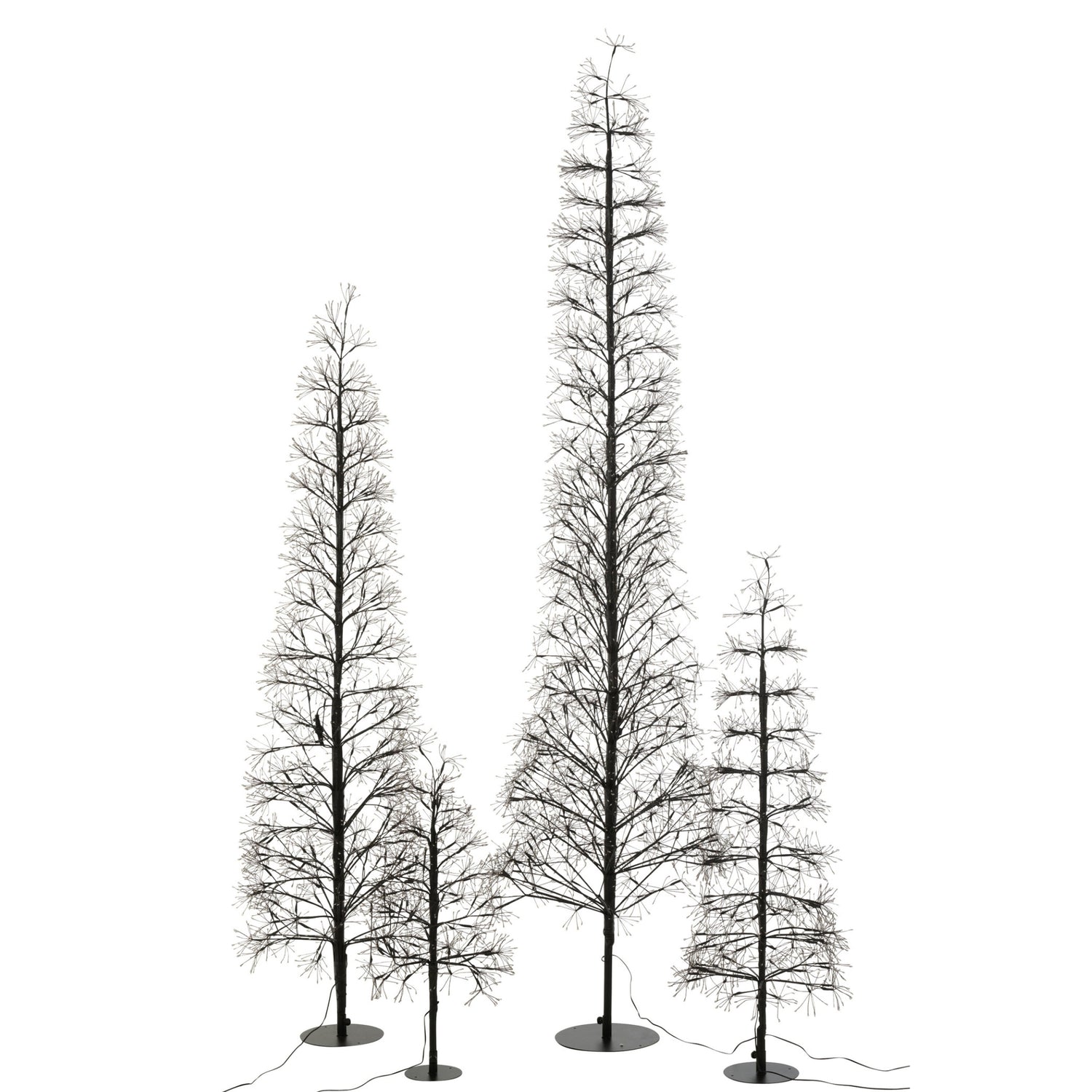 Kerstboom Led Multicolor Lichten Ijzer Zwart Extra Large H240cm J-Line