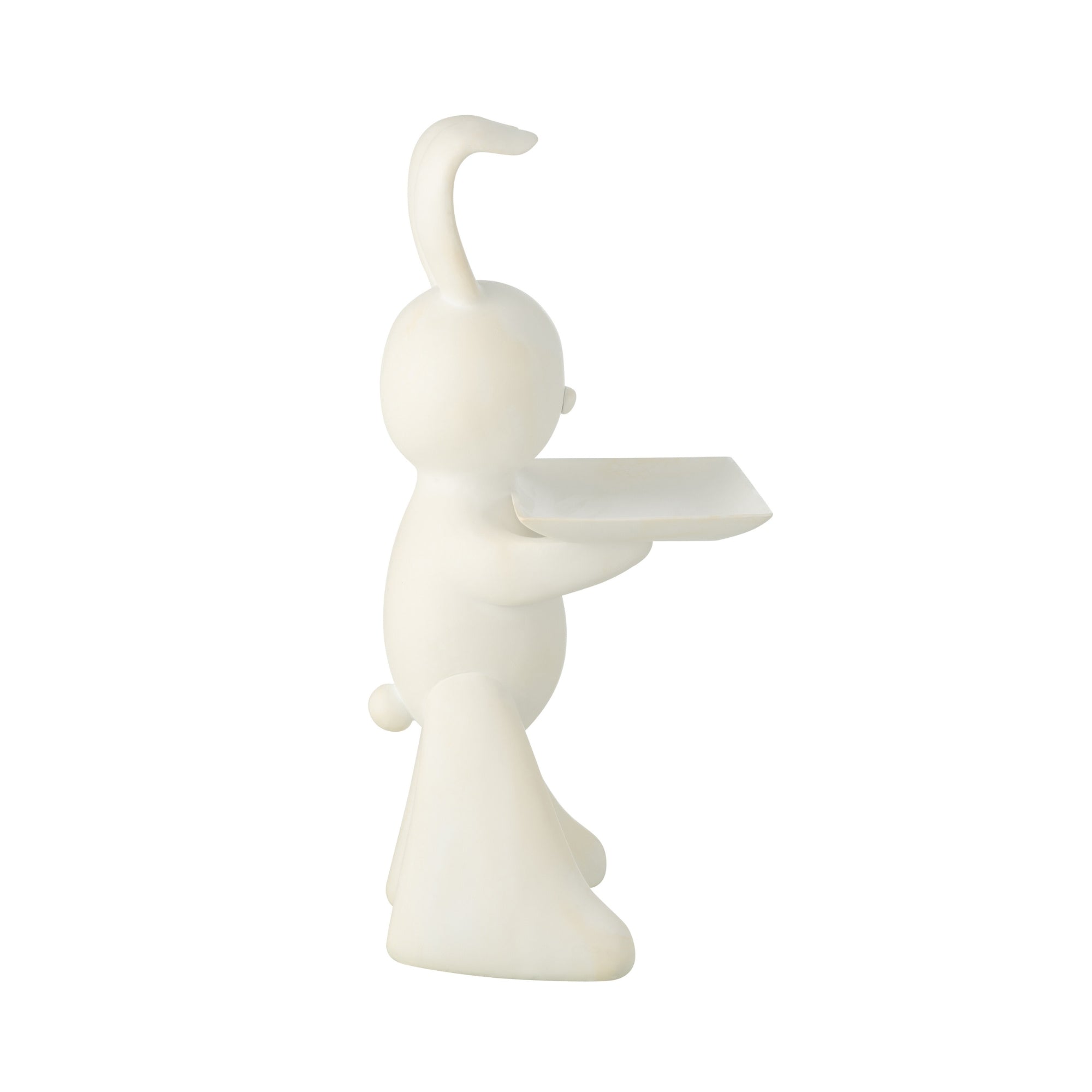 Decoratief Plateau Konijn Polyresin Wit J-Line