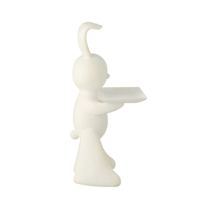 Decoratief Plateau Konijn Polyresin Wit J-Line