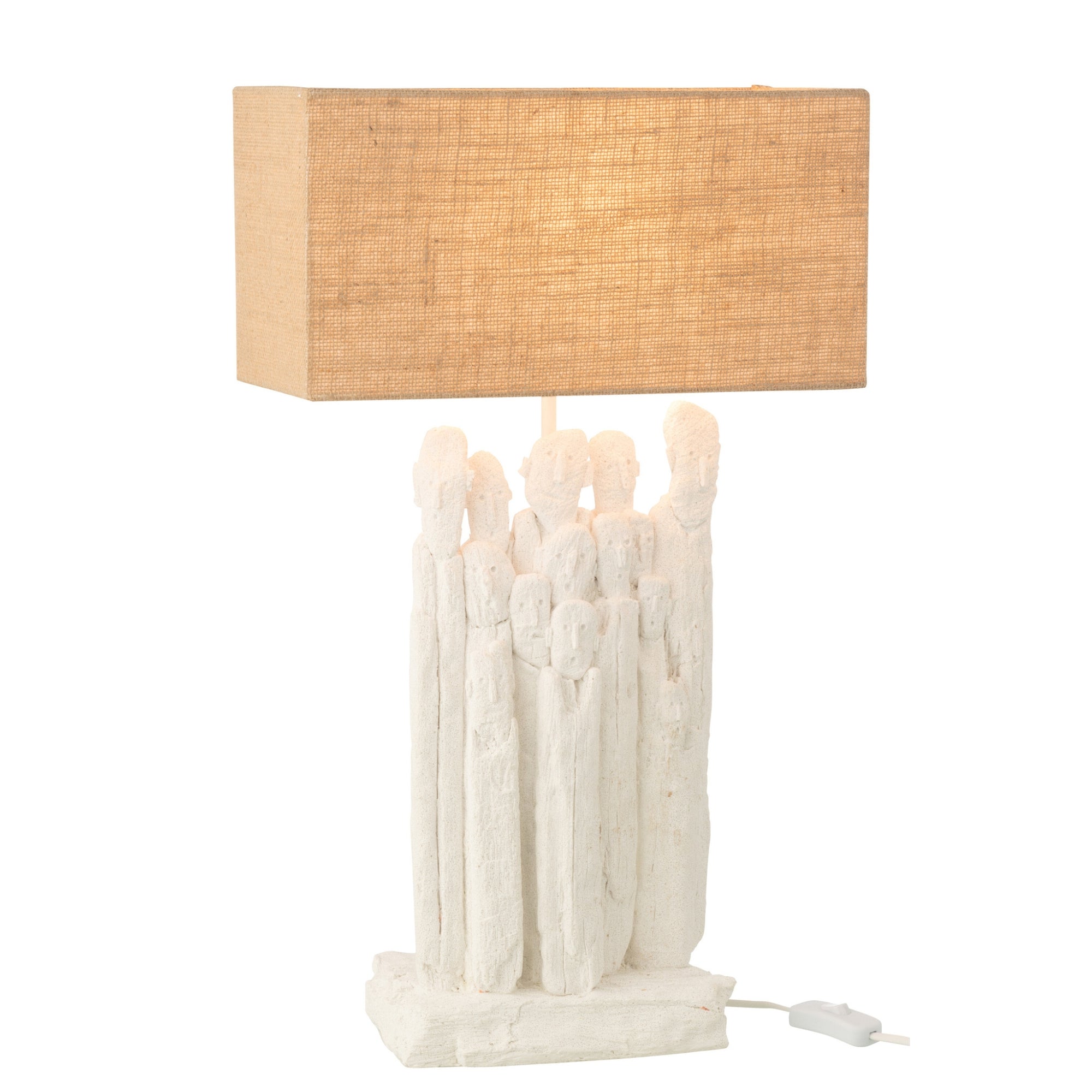 Tafellamp Figuren Polyresin Wit/Naturel J-Line