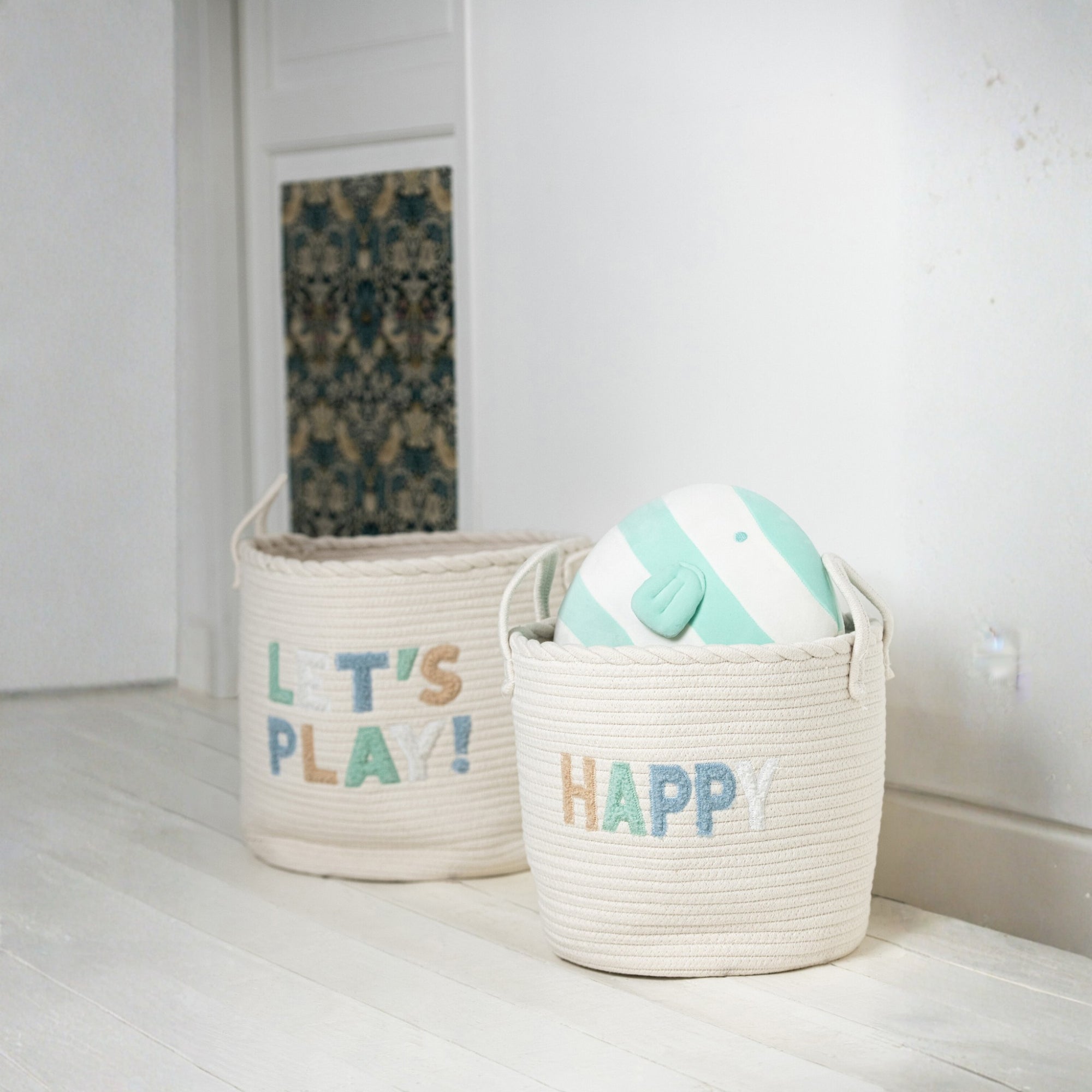 Set Van 3 Mand Kinderen Katoen Wit/Lichtblauw J-Line