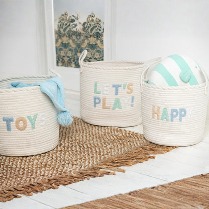 Set Van 3 Mand Kinderen Katoen Wit/Lichtblauw J-Line