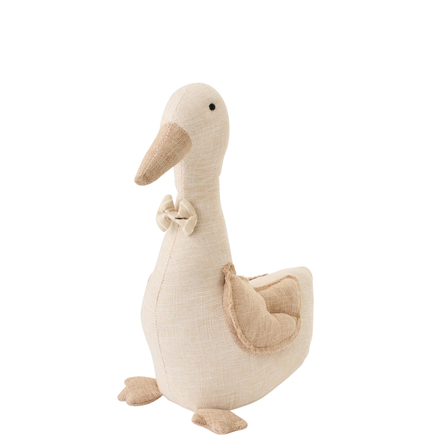 Deurstop Eend + Vlinderstrik Polyester Beige J-Line