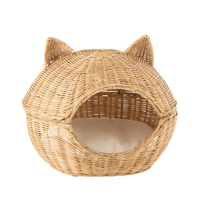 Kattenmand+Kussen Rotan Licht Naturel J-Line