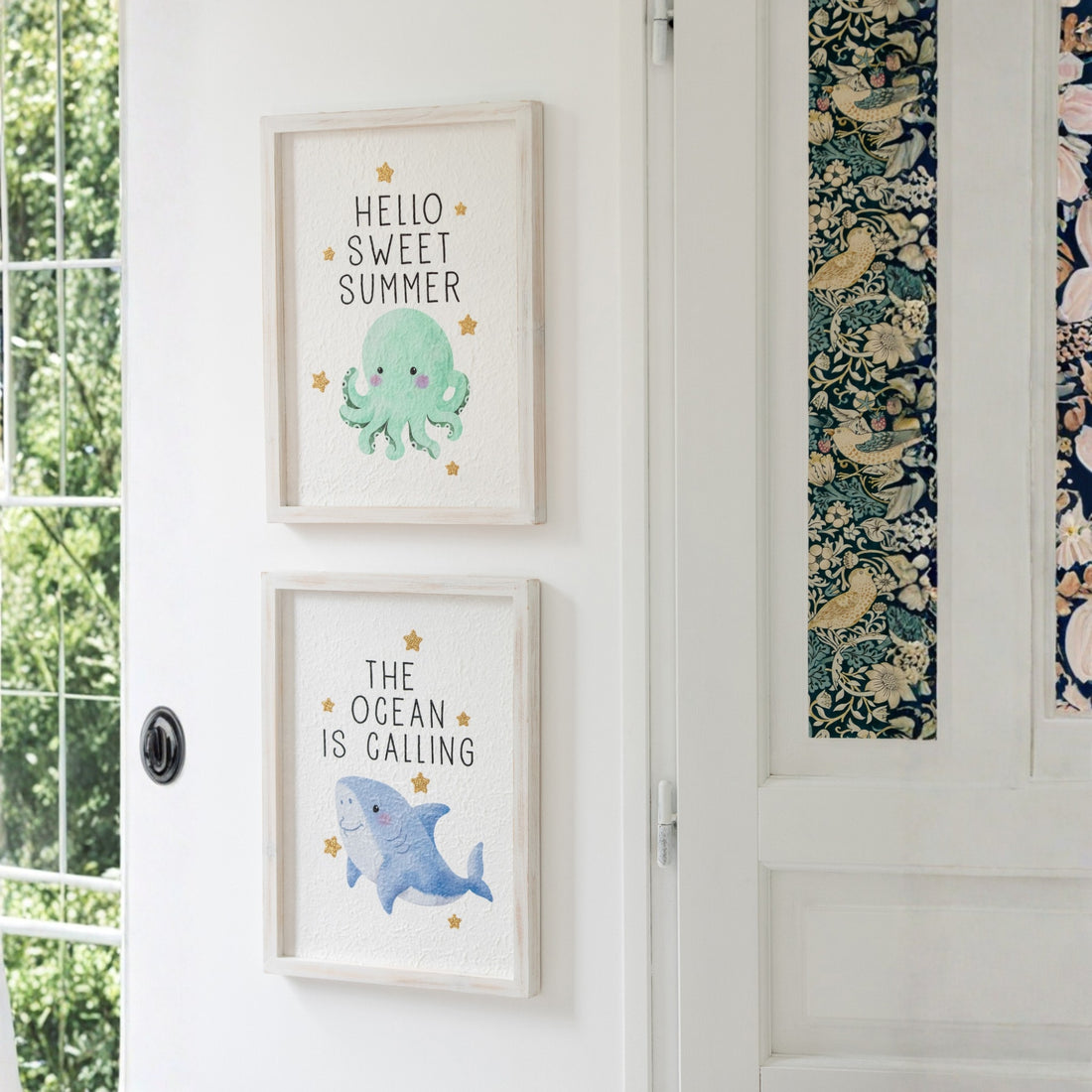 Wanddecoratie Zeedieren Papier Meerkleurig Assortiment Van 6 J-Line