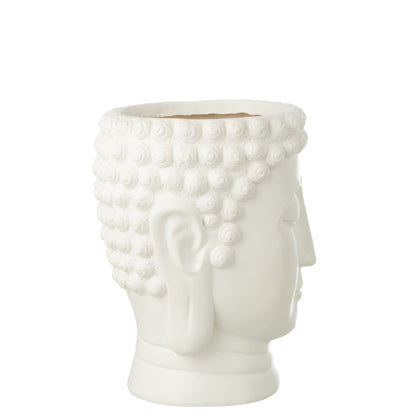 Bloempot Buddha Polyresin Wit Large J-Line