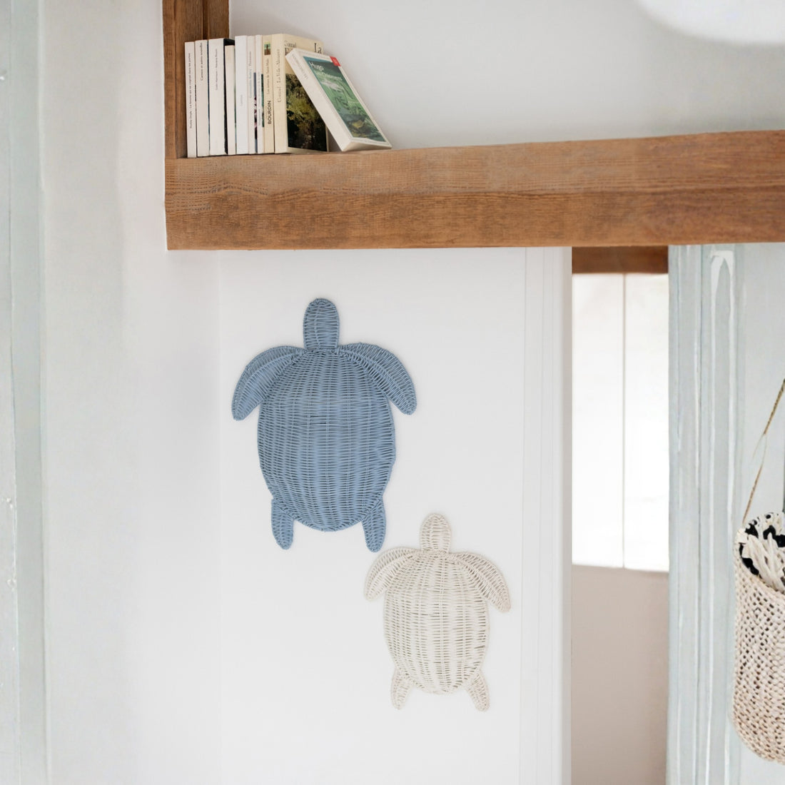 Wanddecoratie Turtle Ijzer Donkerblauw Small J-Line