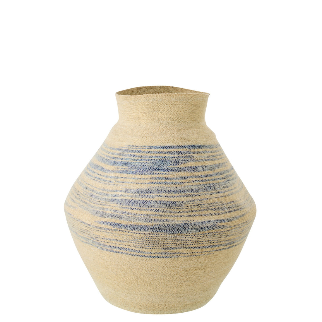 Mand Gestreept Zeegras Naturel/Blauw Large J-Line