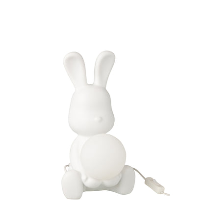 Tafellamp Konijn Polyresin Wit J-Line