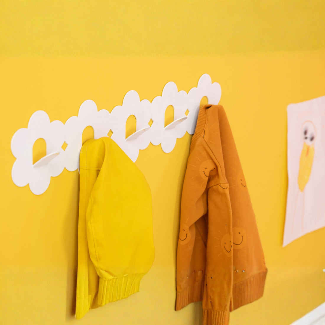 Kapstok Bloem Ijzer Wit J-Line