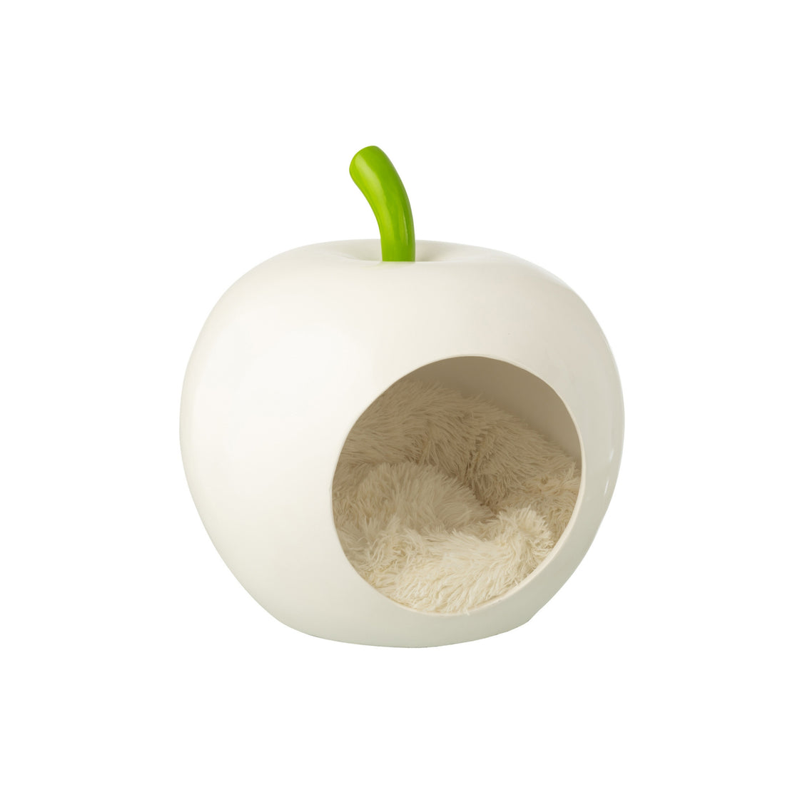 Kattenmand Appel Polyresin Wit/Groen J-Line