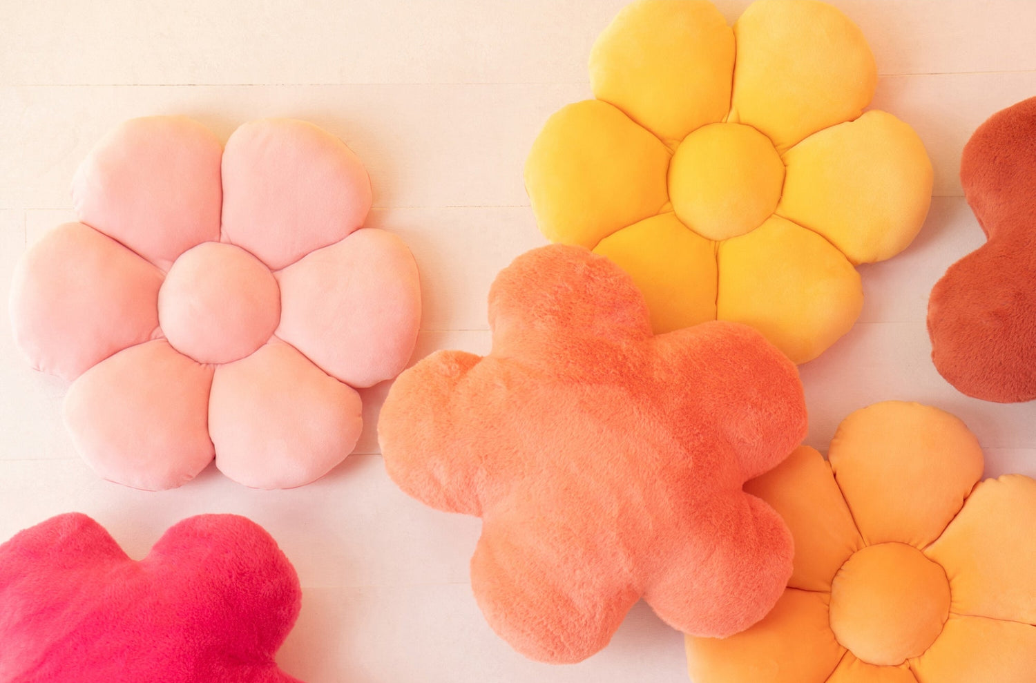 Bloem Polyester Roze/Oranje Assortiment Van 3 J-Line