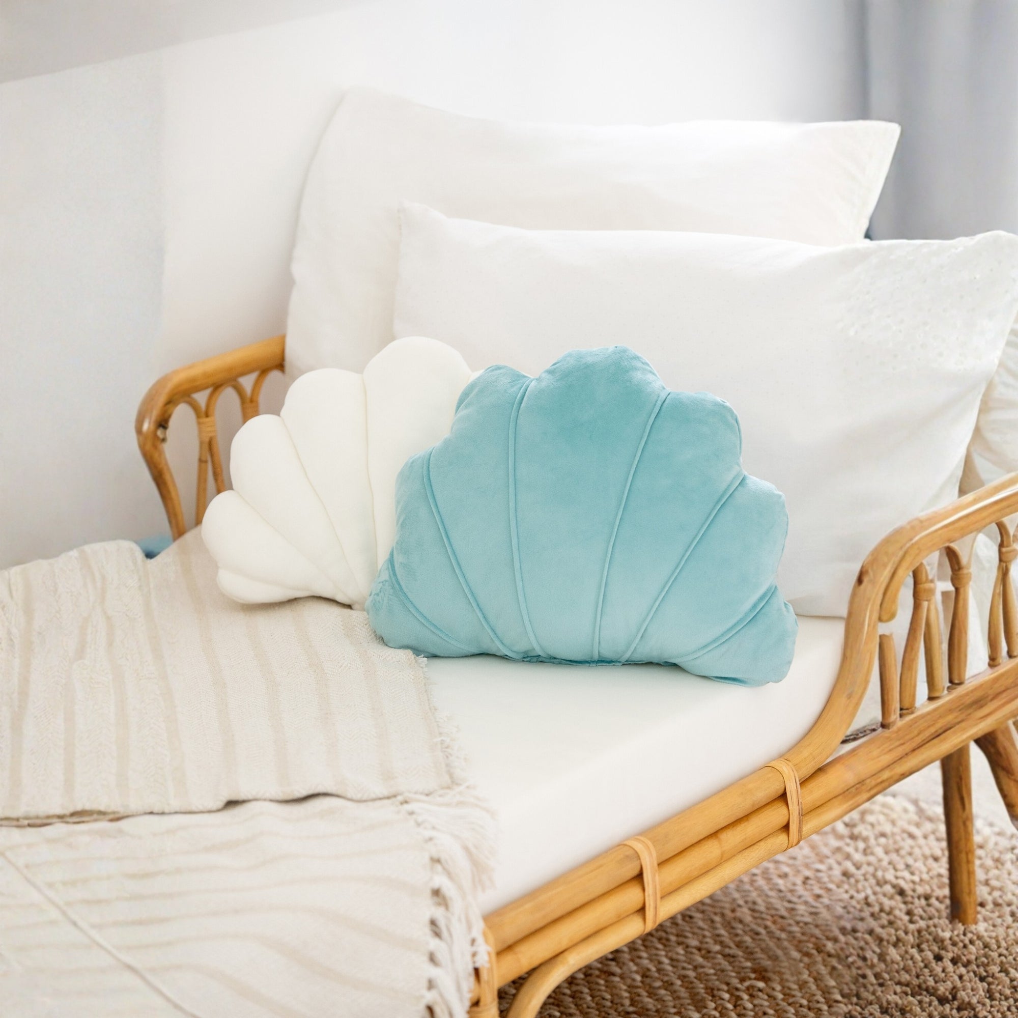 Kussen Voor Kinderen Polyester Lichtblauw/Muntgroen Assortiment Van 2 J-Line