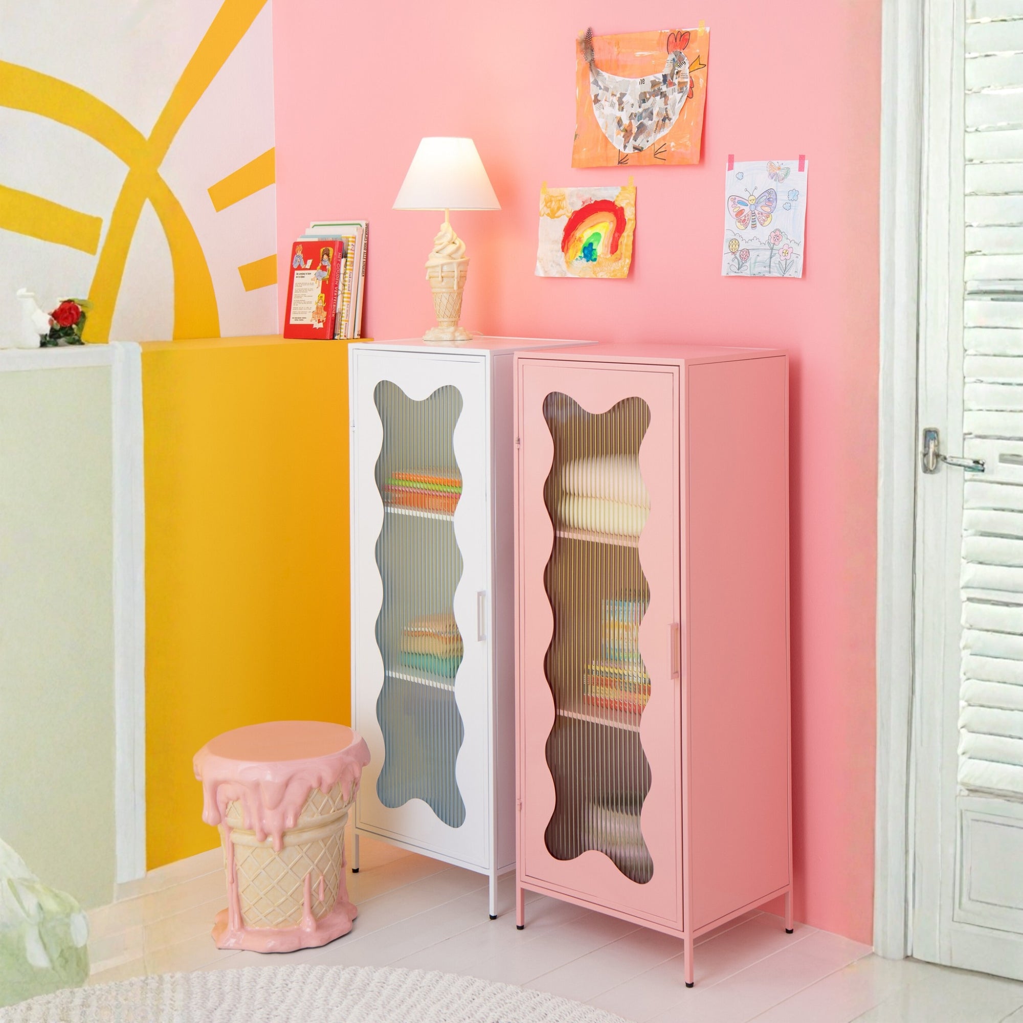 Kast Golf Ijzer/Glas Wit J-Line