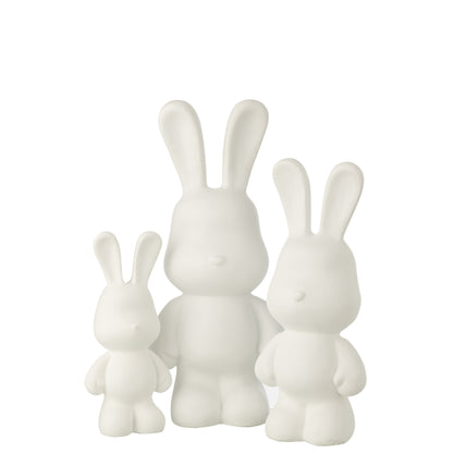 Konijn Eddy Polyresin Wit Large J-Line