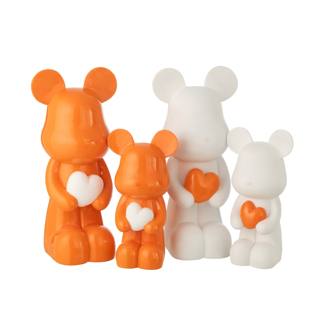 Beer Hart Polyresin Wit/Donkeroranje Large Assortiment Van 2 J-Line