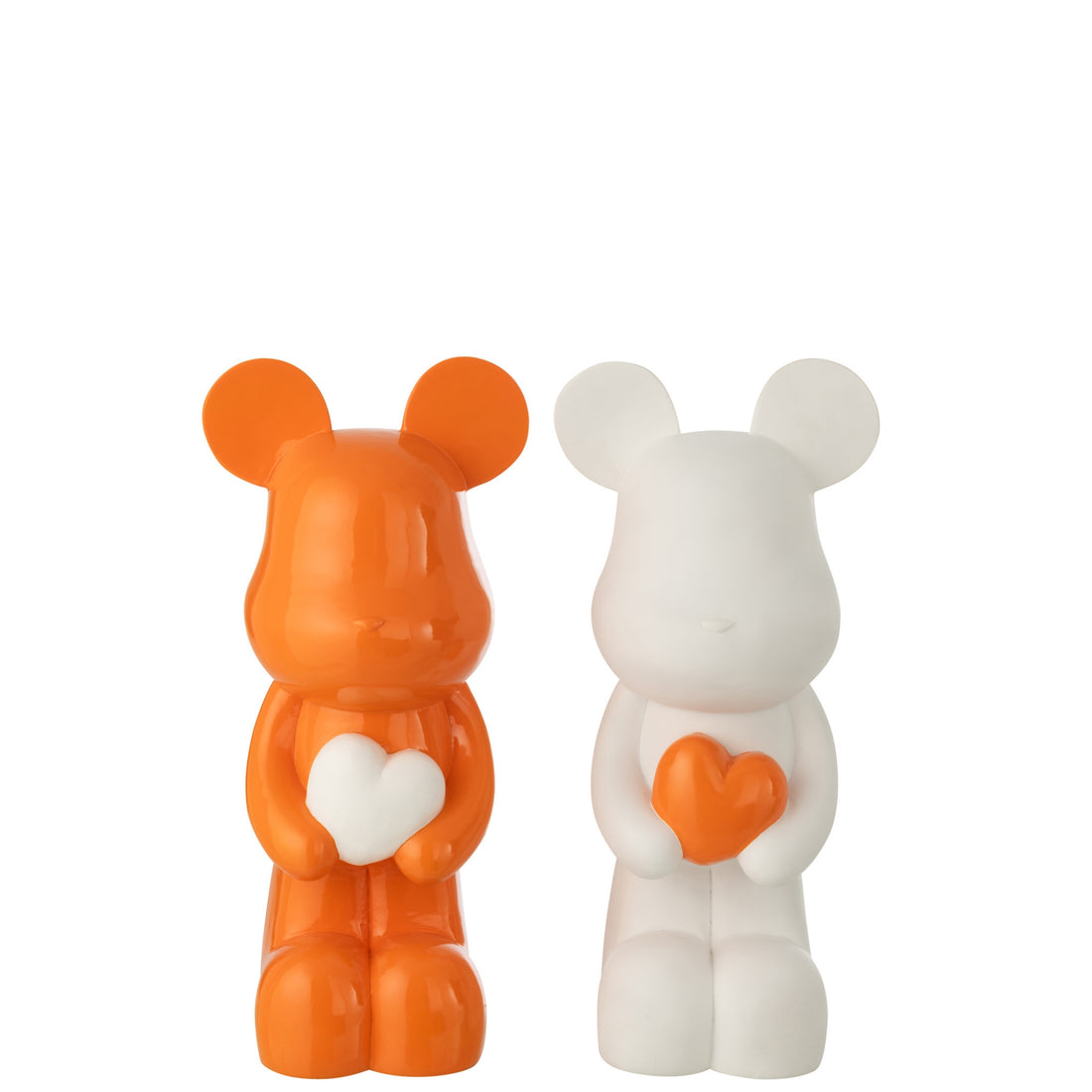 Beer Hart Polyresin Wit/Donkeroranje Large Assortiment Van 2 J-Line