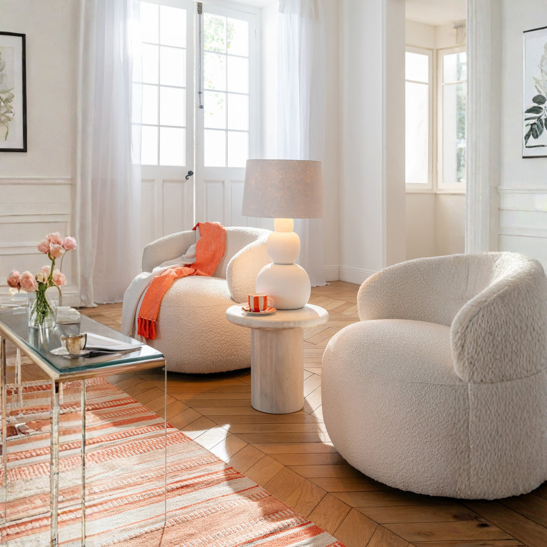 Tafellamp Renee Keramiek Wit Large J-Line