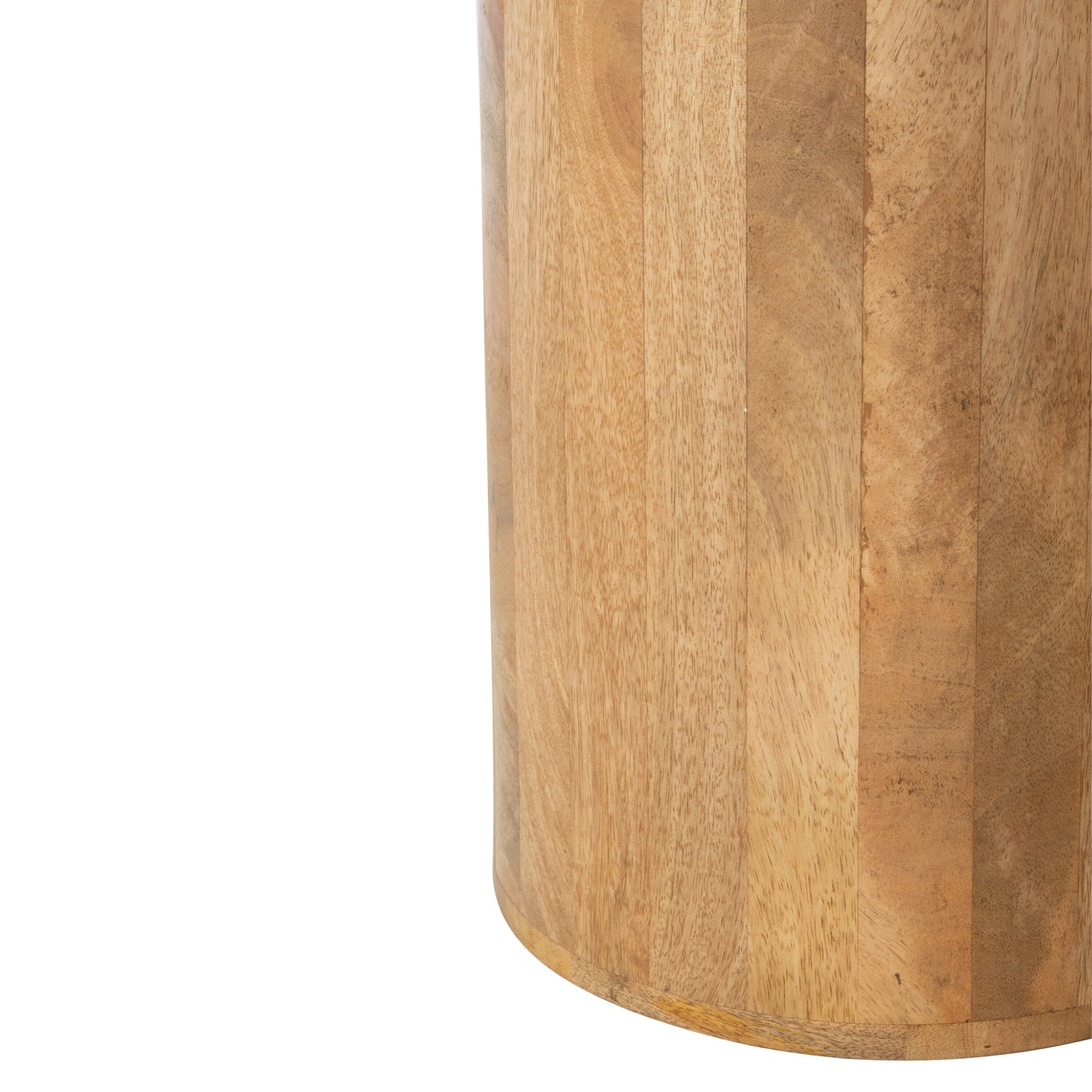 Bijzettafel Rond Marmer - Hout - Beige/Bruin - Set van 2 J-Line