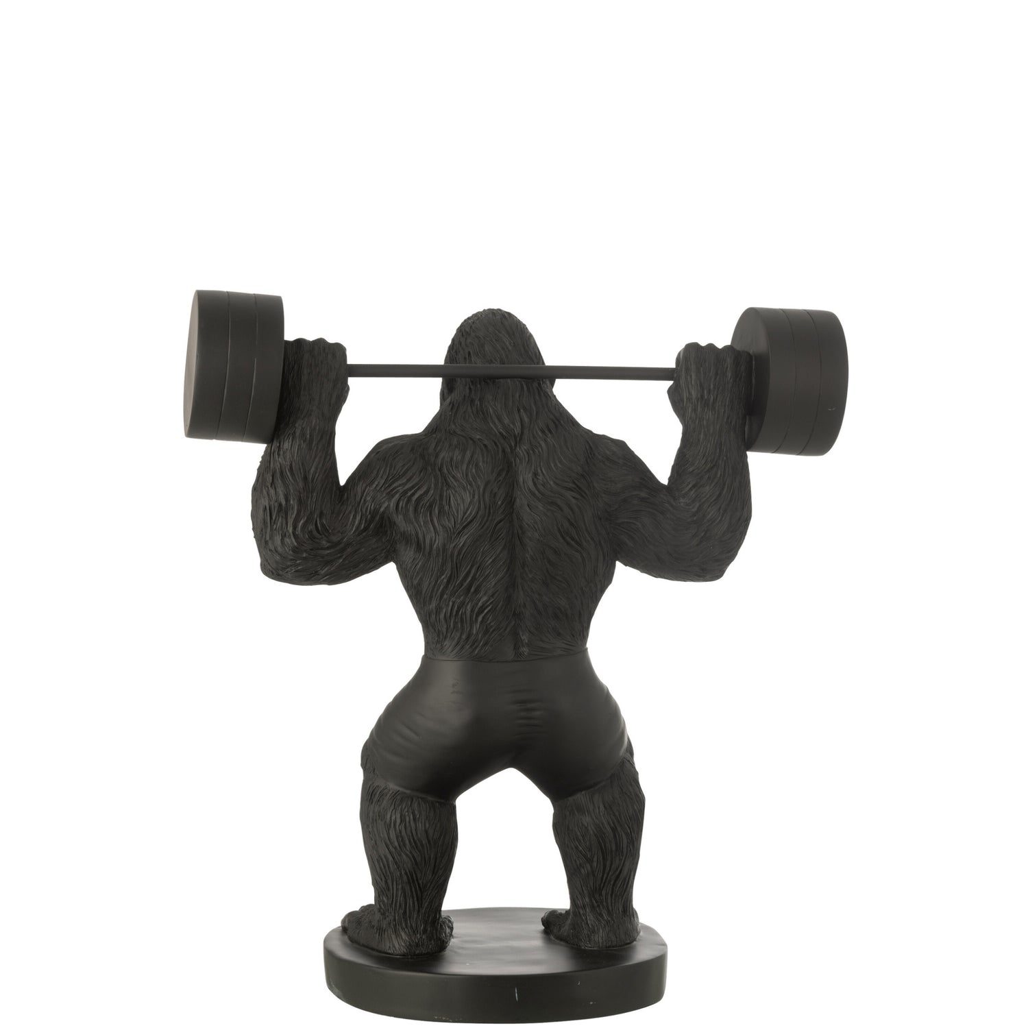 Gorilla Gewichtheffen Polyresin Zwart Large J-Line