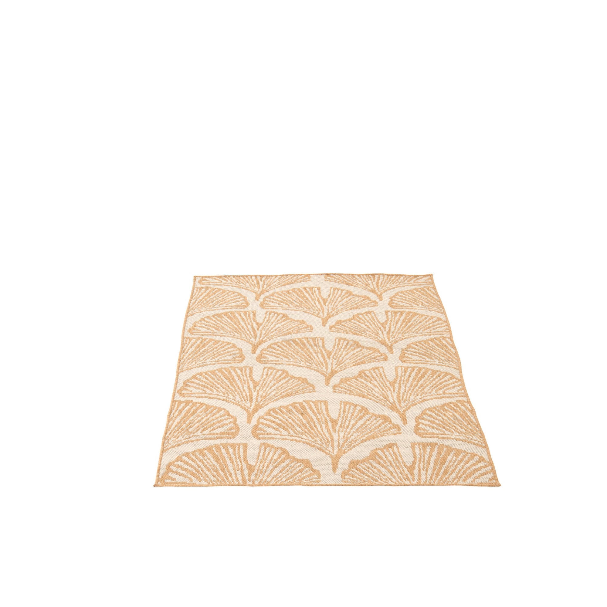 Vloerkleed Buiten Bladeren Polypropyleen Wit/Naturel J-Line