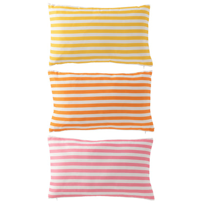 Kussen Buiten Rechthoek Gestreept Polyester Multi Assortiment Van 3 J-Line