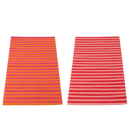Strandmat Summer/Bisous Gestreept Polypropyleen Multi Assortiment Van 2 J-Line