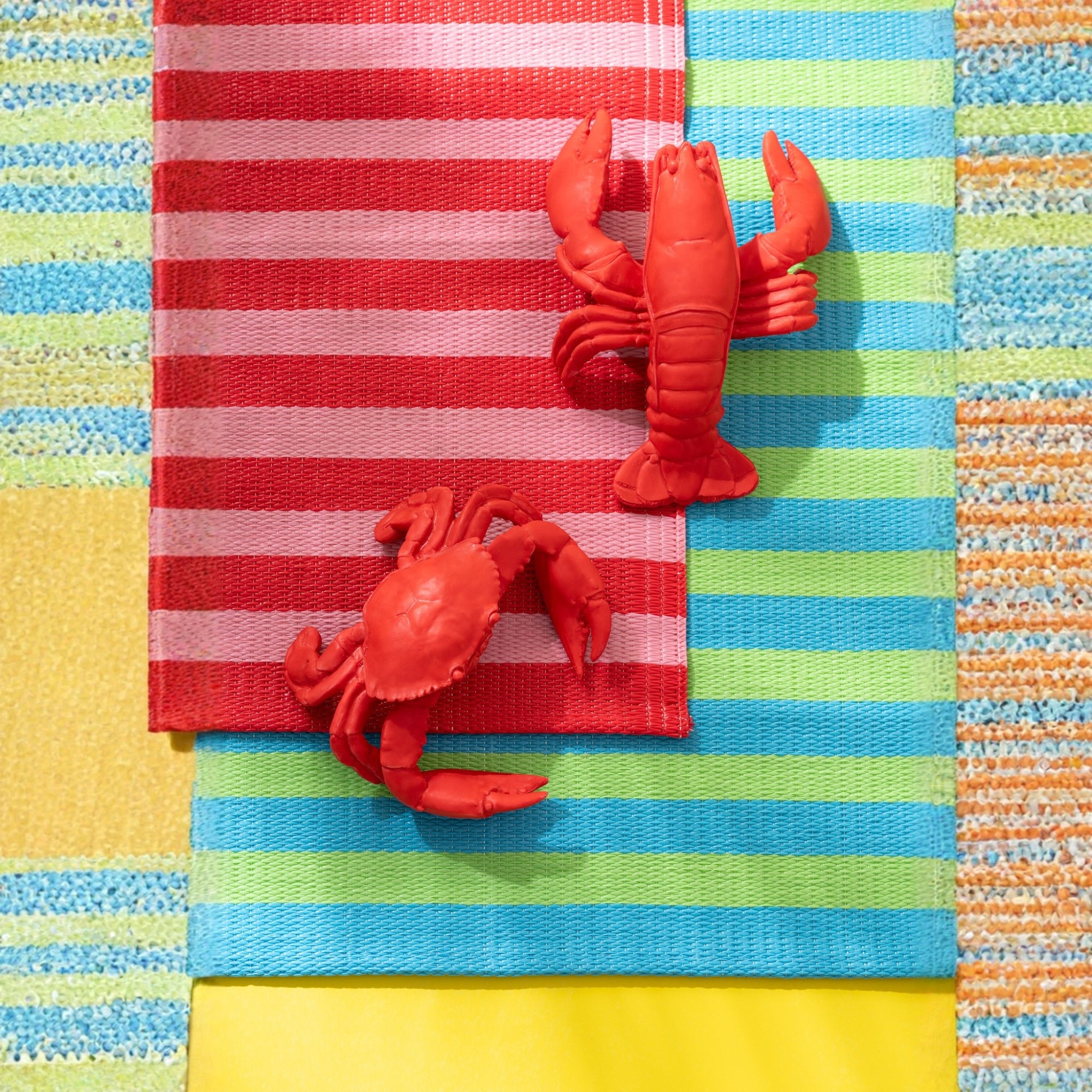 Strandmat Summer/Bisous Gestreept Polypropyleen Multi Assortiment Van 2 J-Line