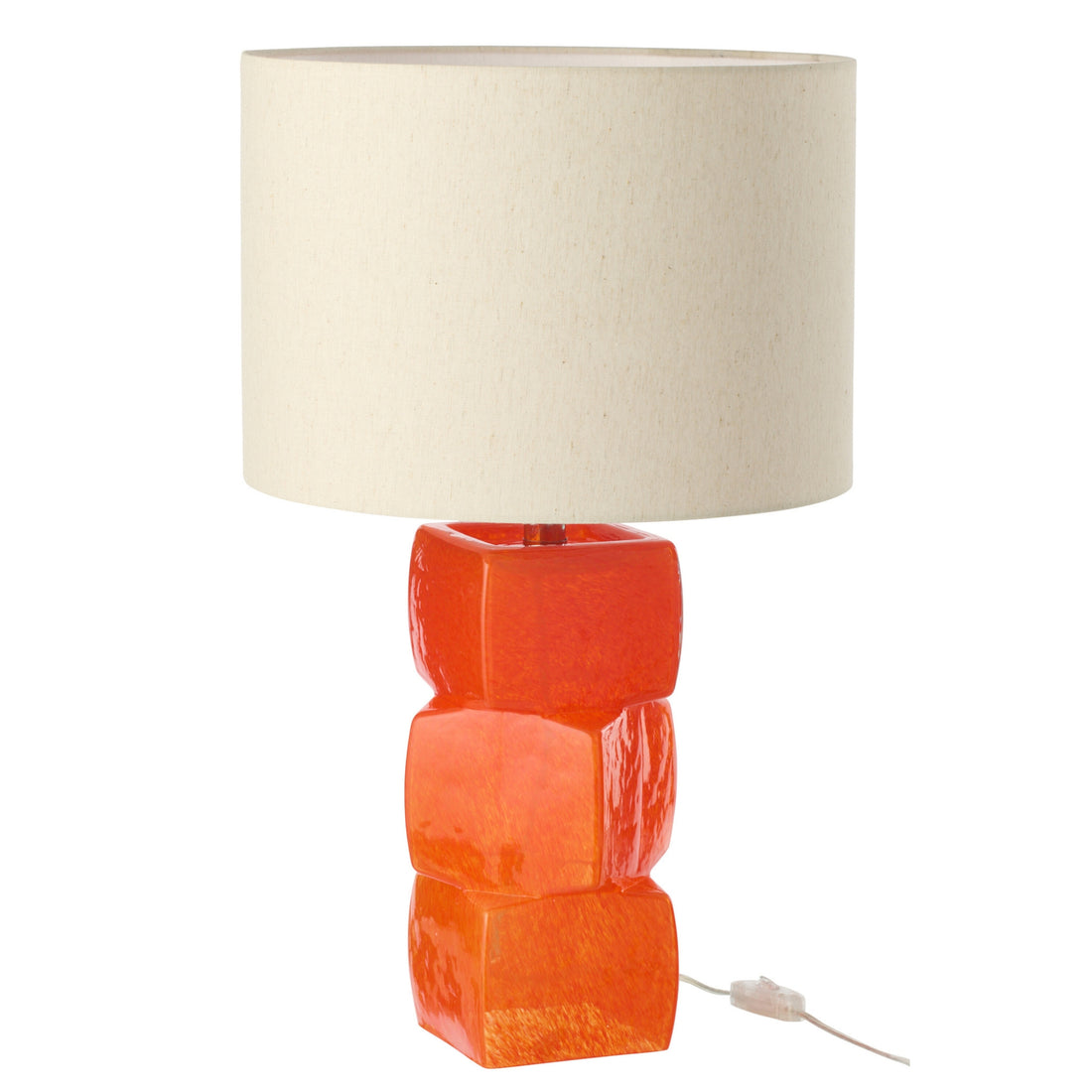 Tafellamp 3 Kubussen Glas Oranje J-Line