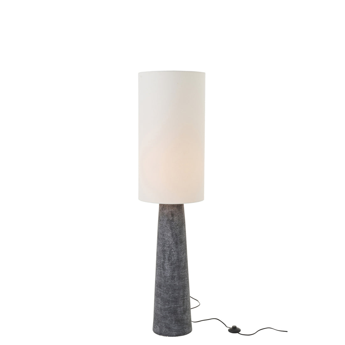 Staanlamp Ava Fiberglas Zwart/Wit Medium J-Line