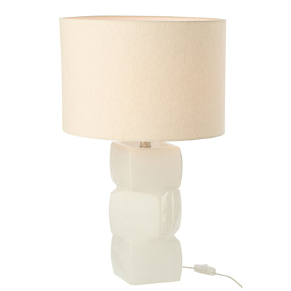 Tafellamp 3 Kubussen Glas Wit J-Line