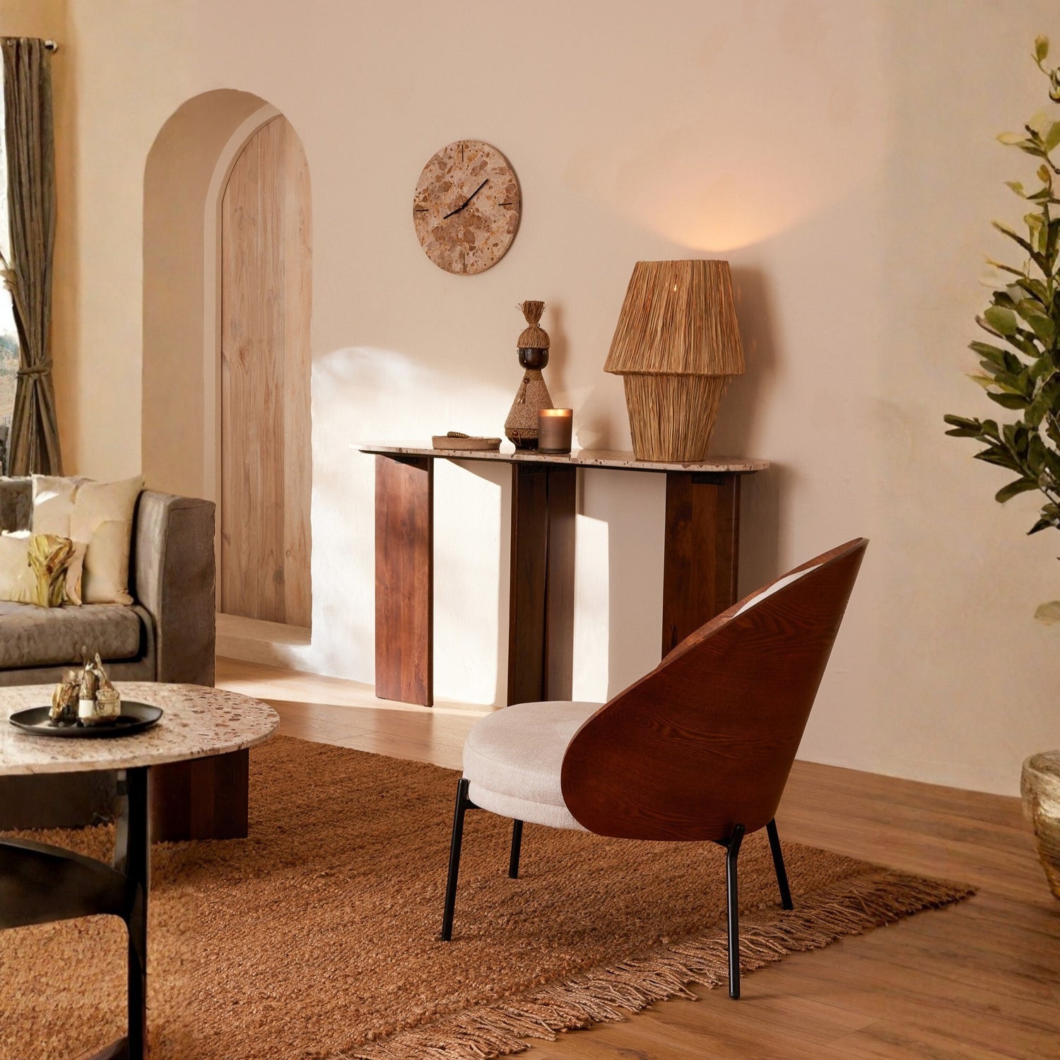 Sidetable Mathilde Marmer Naturel/Beige J-Line