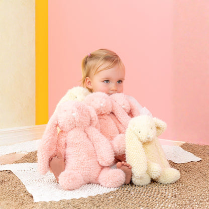 Konijn Polyester Roze/Geel Large Assortiment Van 2 J-Line