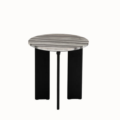 Bijzettafel Mathilde Marmer Zwart/Grijs J-Line