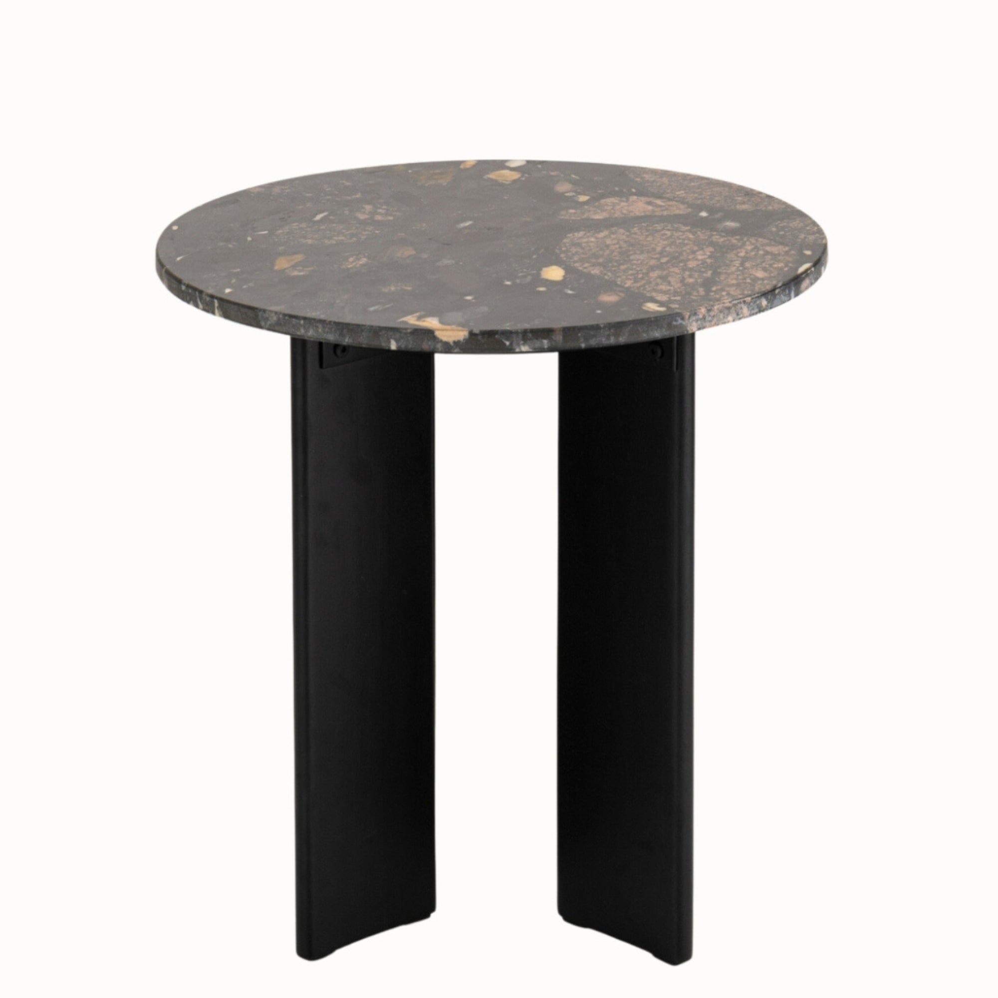 Bijzettafel Mathilde Marmer Zwart/Perzik J-Line
