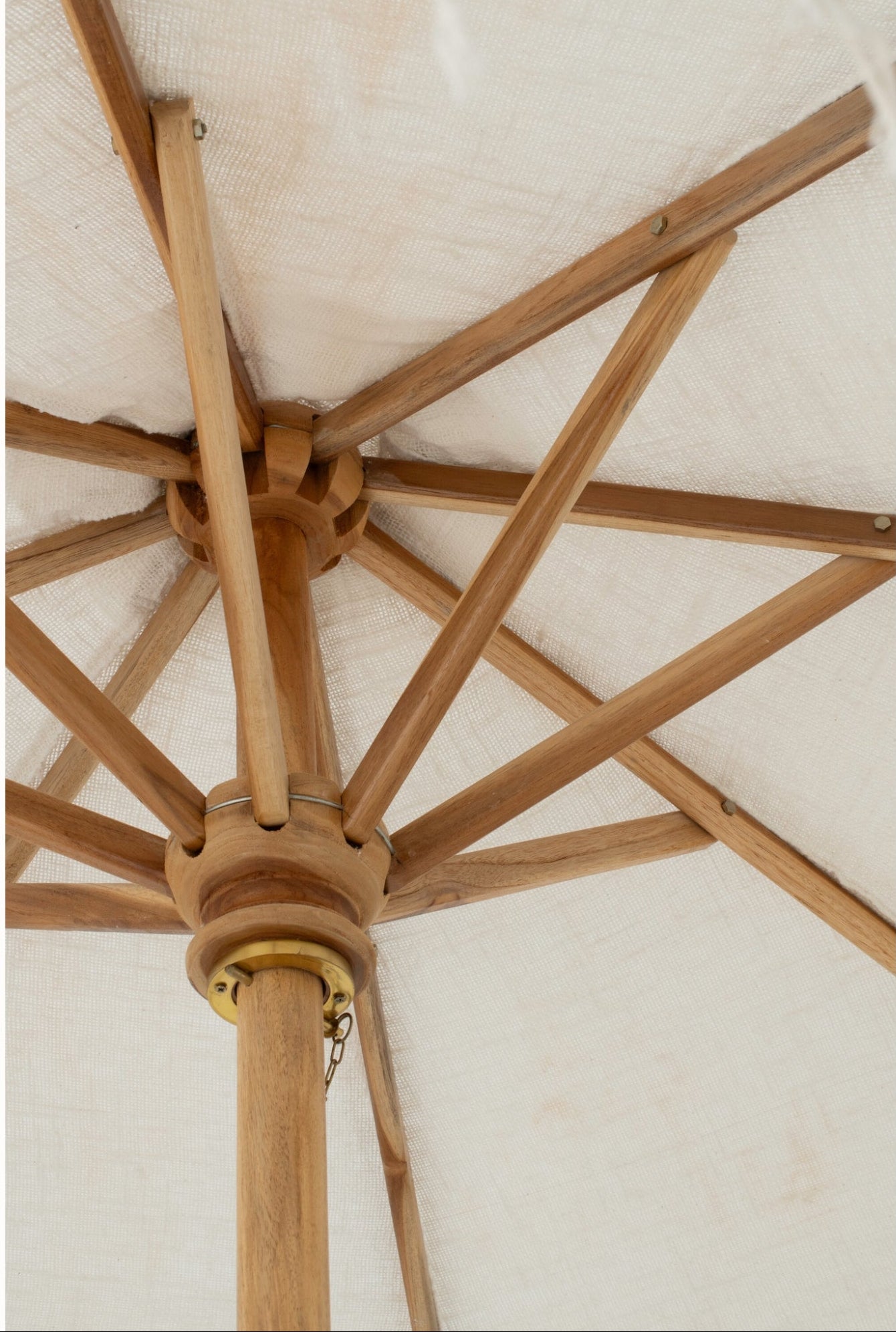 Parasol Macrame Hout Ecru J-Line 200x250cm