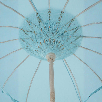 Parasol Bobbi Bamboe/Katoen Lichtblauw J-Line