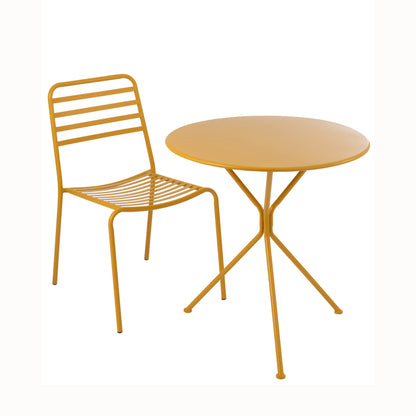 Tuintafel Tripod Rond Metaal Okergeel Large J-Line