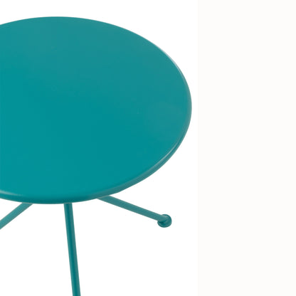 Tuintafel Tripod Rond Metaal Turquoise Small J-Line