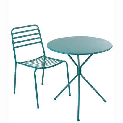 Tuintafel Tripod Rond Metaal Turquoise Large J-Line