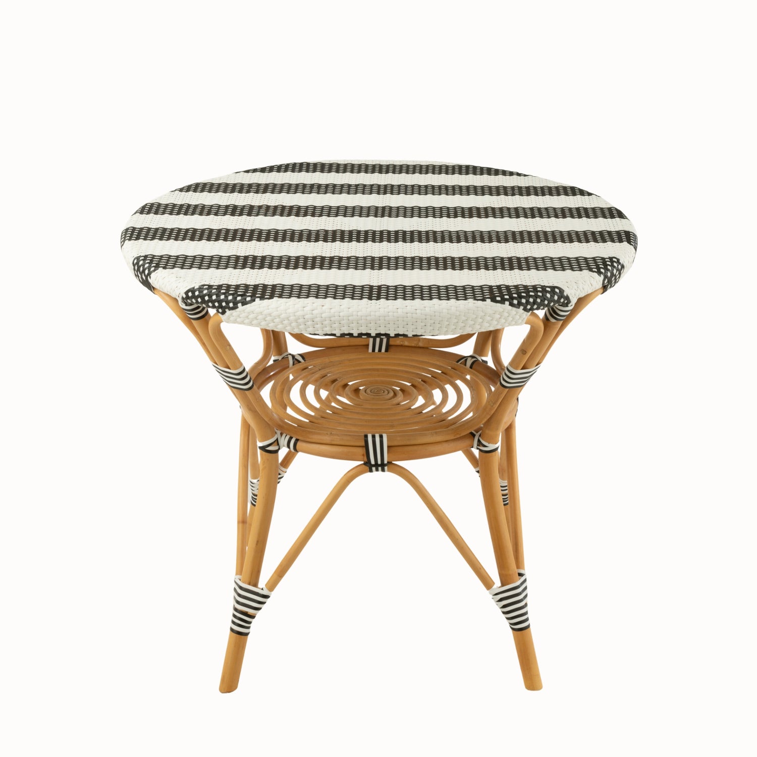 Eettafel Rotan Zwart/Wit J-Line