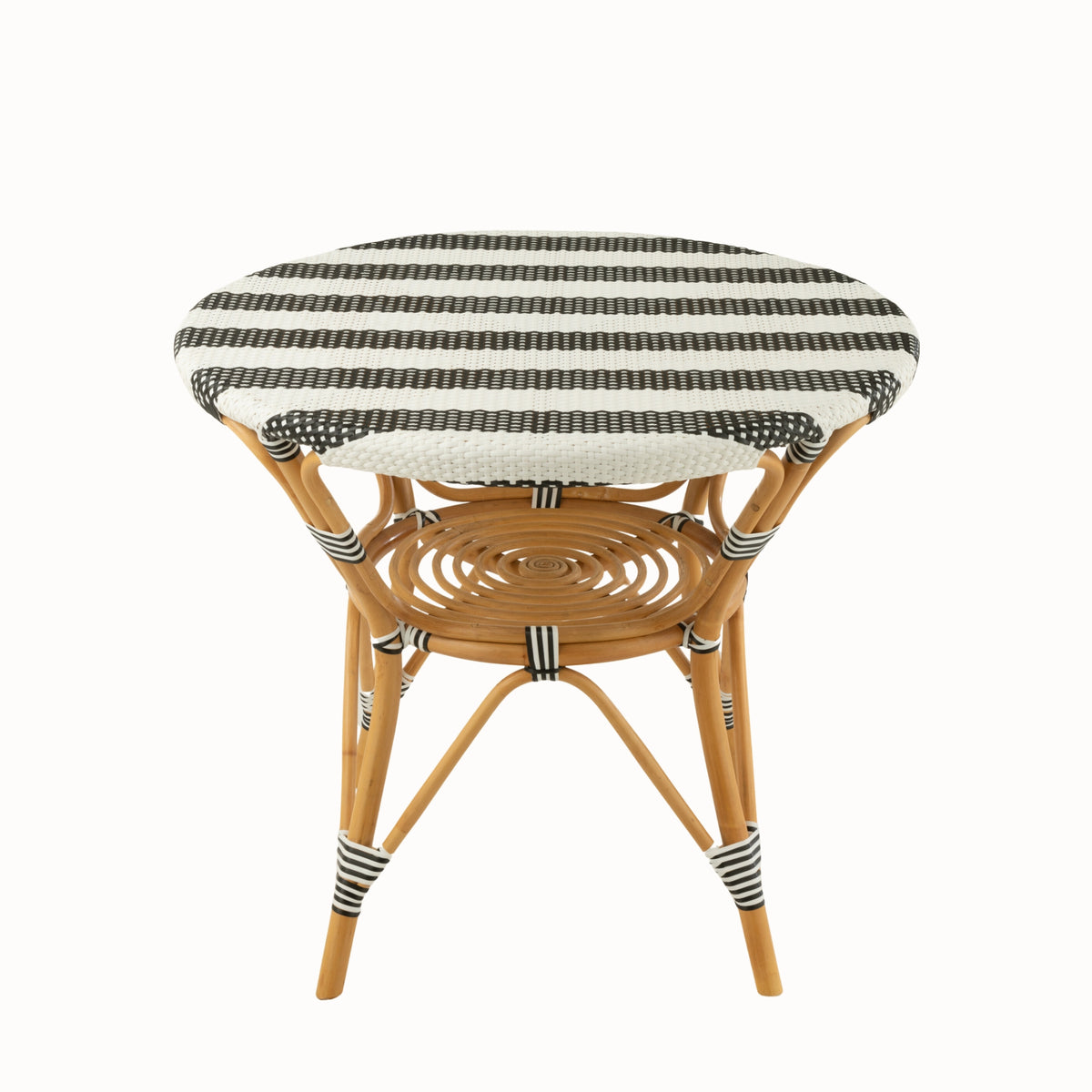 Eettafel Rotan Zwart/Wit J-Line