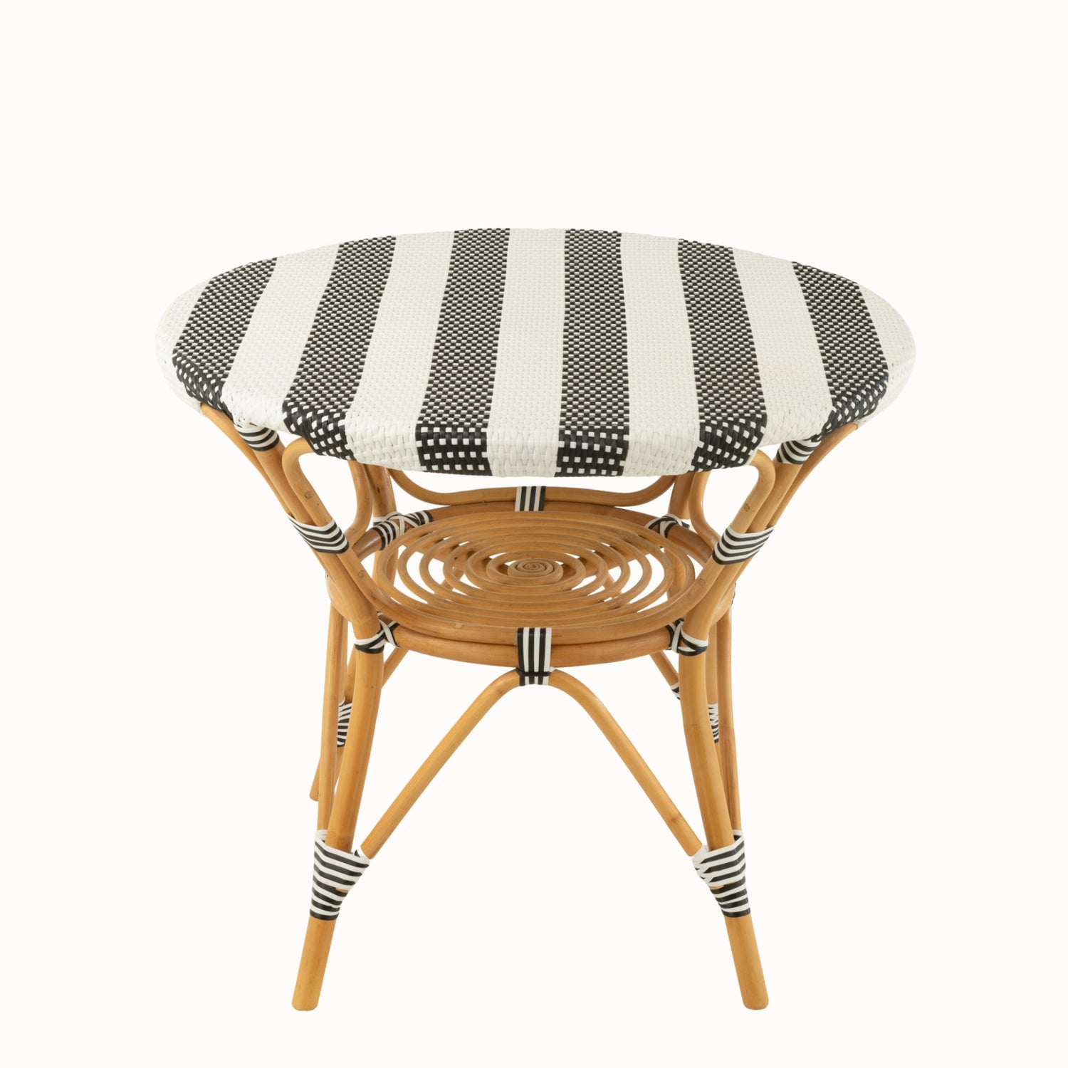 Eettafel Rotan Zwart/Wit J-Line