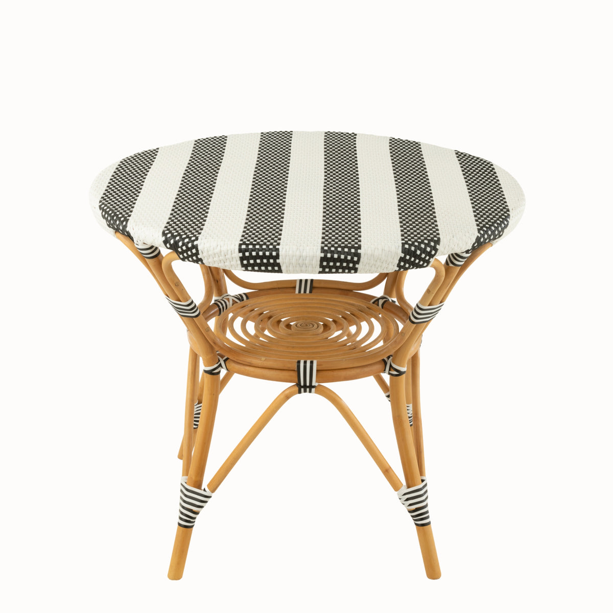 Eettafel Rotan Zwart/Wit J-Line