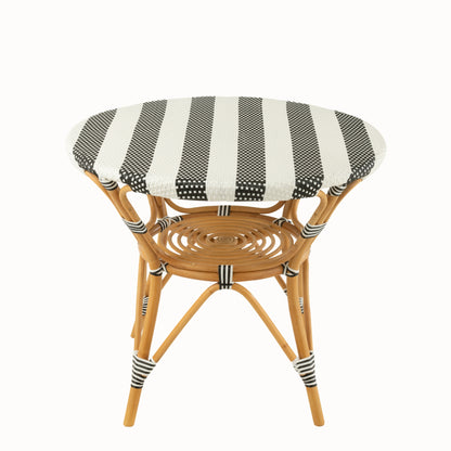 Eettafel Rotan Zwart/Wit J-Line