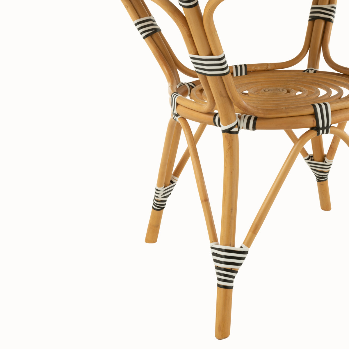 Eettafel Rotan Zwart/Wit J-Line
