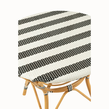 Eettafel Rotan Zwart/Wit J-Line