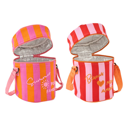 Lunchtas Summer/Bisous Gestreept Katoen Multi Assortiment Van 2 J-Line