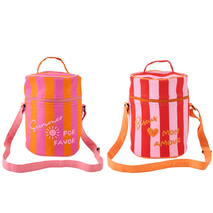 Lunchtas Summer/Bisous Gestreept Katoen Multi Assortiment Van 2 J-Line