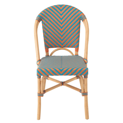 Stoel Geo Rotan Oranje/Turquoise J-Line